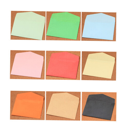 100 pezzi mini buste colorate neon per biglietti, facili chiudere 1
