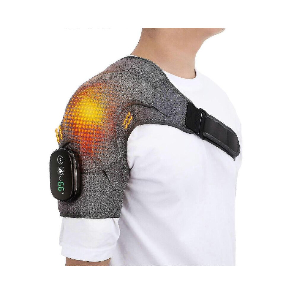 Heated Shoulder Wrap With Massage, Electric Shoulder Heating Pad Massager