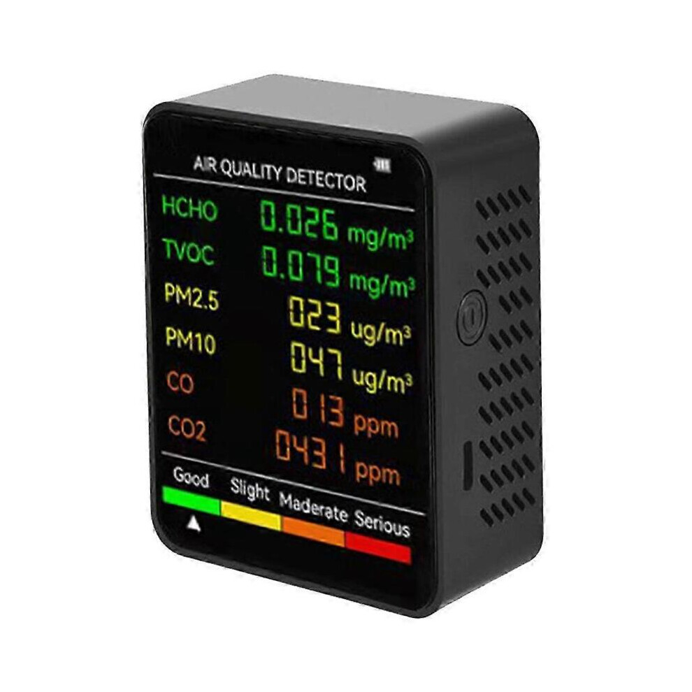 6 In 1 Pm2.5 Pm10 Hcho Tvoc Co Co2 Air Quality Detector Co Co2 Formaldehyde Monitor Home Office Air 6477056490453