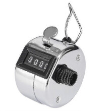 Handzähler, Zähler-Clicker, Handzähler mit 4-stelliger Anzeige, mechanischer Clicker aus Metall für Personenzähler, Golf