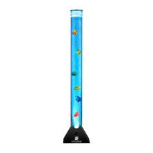 (Black) Straame 90cm Colour Changing LED Light Bubble Fish Mood Lamp with Colourful Artificial Tropical Fishes, Sensory Relaxing Atmosphere Mood