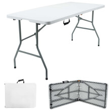 (Default) 6ft Folding Table Trestle Camping Party Picnic BBQ Stall Garden Indoor Outdoor