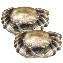 8Pcs Brass Crab Figurines Gold Home Decoration for Shelf and Table