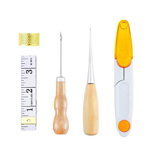 set cucito pelle, strumenti casa e negozio, assortiti 2