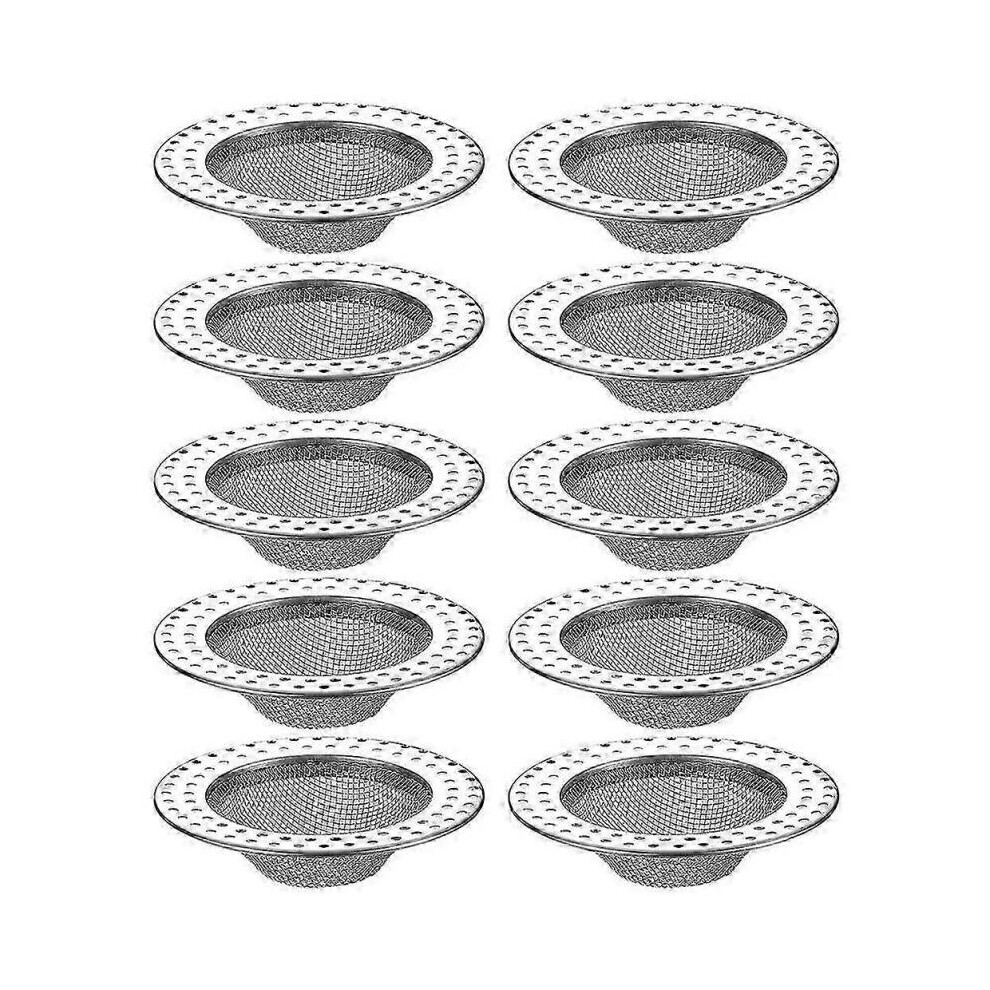 10Pcs Drain Hair Catcher Hair Stopper Stainless Steel Sink Filter Drain Cover 6477056490767
