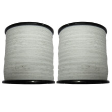 Electric Fence Tape Poly Fencing 40MM x 200M X2 (Electrified White)