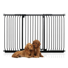 (Negro, 188cm - 197cm) Bettacare Puerta Extra Alta Elite a Presión para Perros