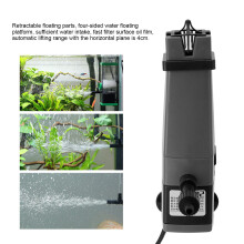 Oil Film Processor with Built-in Filter & Oxygenation Pump for Fish Tank, 3W, 300L/H