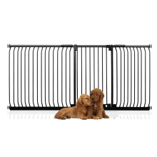 (Negro, 234cm - 243cm) Bettacare Puerta Extra Alta Elite a Presión para Perros