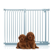 (Gris, 134cm - 143cm) Bettacare Puerta Extra Alta Elite a Presión para Perros