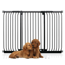 (Negro, 152cm - 161cm) Bettacare Puerta Extra Alta Elite a Presión para Perros