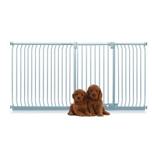 (Gris, 234cm - 243cm) Bettacare Puerta Extra Alta Elite a Presión para Perros