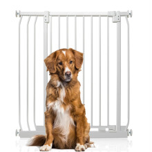 (Blanco, 80cm - 89cm) Bettacare Puerta Extra Alta Elite a Presión para Perros