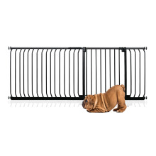 (Negro, 189cm - 198cm) Bettacare Puerta Elite a Presión para Perros