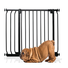 (Negro, 80cm - 89cm) Bettacare Puerta Elite a Presión para Perros