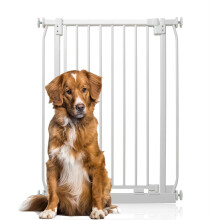 (Blanco, 71cm - 80cm) Bettacare Puerta Extra Alta Elite a Presión para Perros
