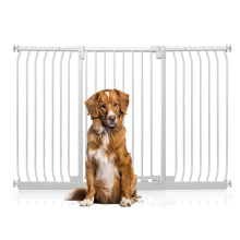 (Blanco, 161cm - 170cm) Bettacare Puerta Extra Alta Elite a Presión para Perros