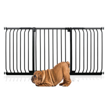 (Negro, 170cm - 179cm) Bettacare Puerta Elite a Presión para Perros