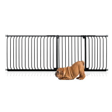 (Negro, 207cm - 216cm) Bettacare Puerta Elite a Presión para Perros