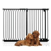 (Negro, 134cm - 143cm) Bettacare Puerta Extra Alta Elite a Presión para Perros