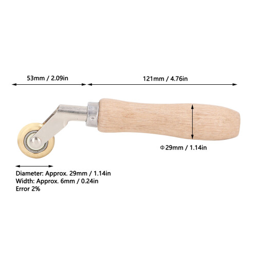 High Precision Brass Wheel: 29mm Diameter Corner Seam Smoothing Tool 1