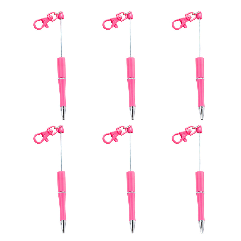 6 Pcs Beadable Ballpoint Pen Writing Pen 1.0mm-candy rose red-image-OPC-PKGMJ2D-NEW