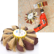 Manual Electric Drill Buffing Wheel Sisal Emery Cloth Polishing Wheel 6mm Shaft
