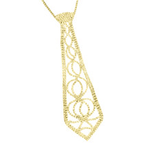Crystal Rhinestones Necklace Collar Neck Tie with-Gold
