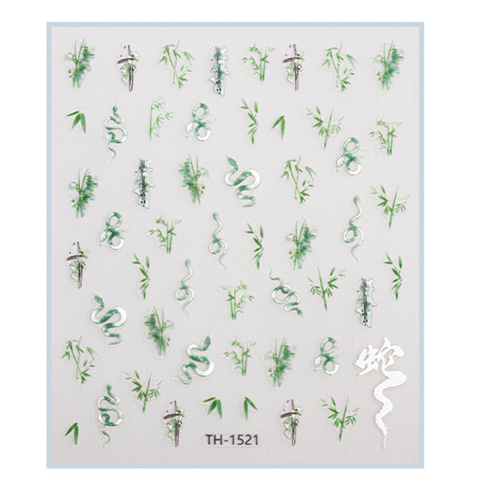 Chinese New Year Nail Stickers with Snake Designs-06style