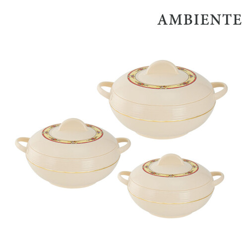 SQ Professional (Cream ) Ambiente Insulated Hot Pot Royal Set 3pc