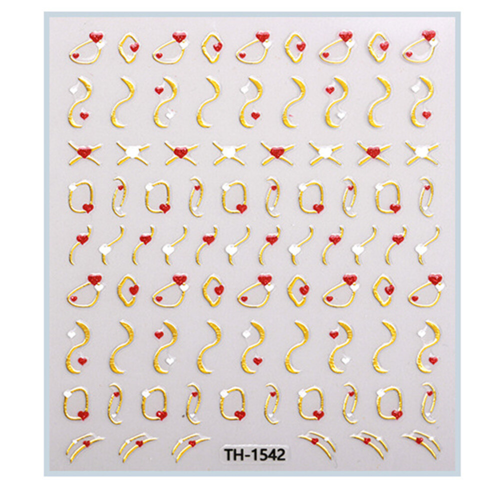 1 Sheet Valentine's Day Nail Decals Cartoon Lips-1542style