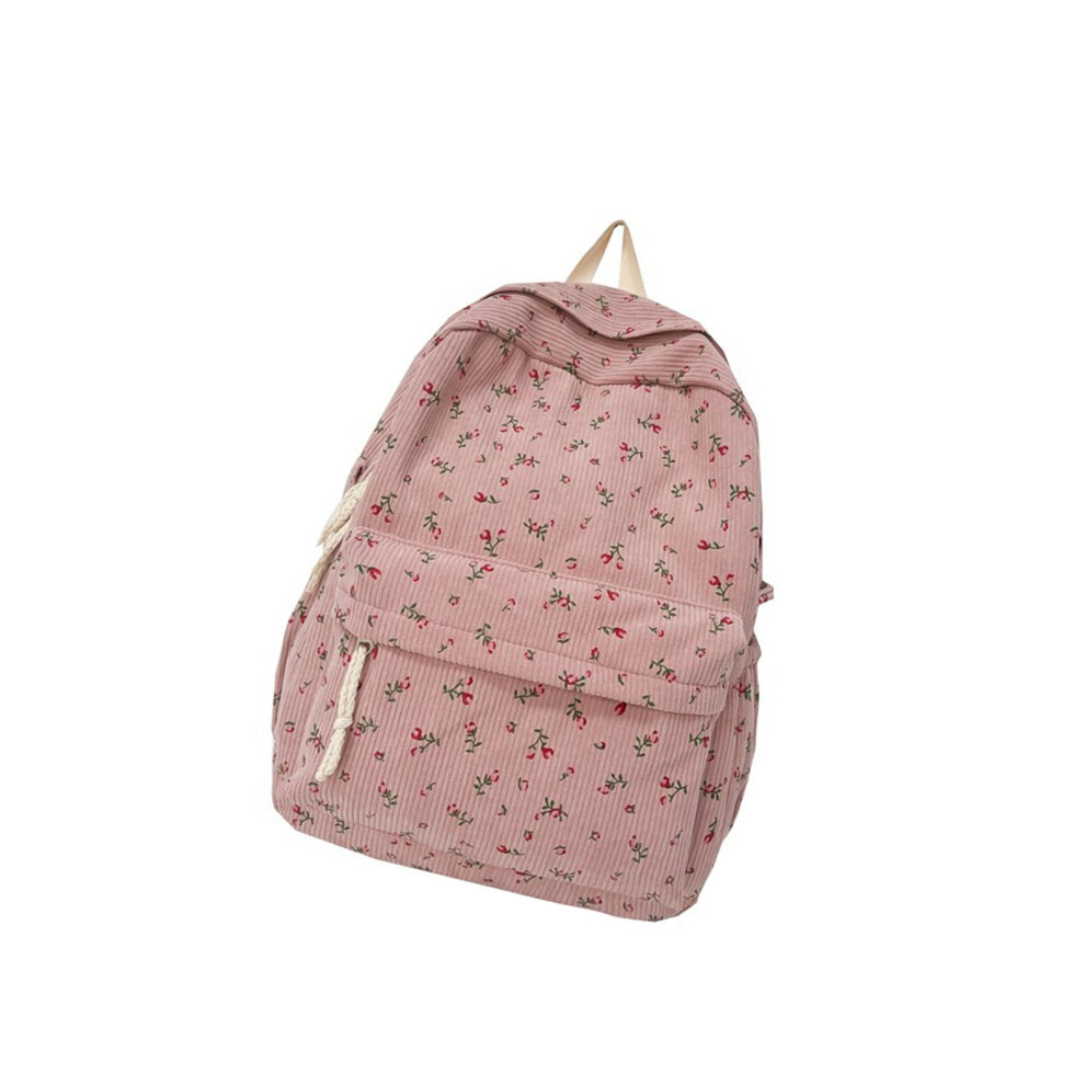 Large Capacity Daypacks Flower Print Backpack Teens School-Pink-image-OPC-PKGMQ2D-NEW