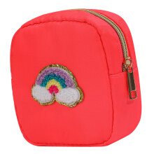 Ergonomic Makeup Bags Nylon Cosmetic Pouches for-red rainbow