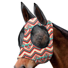 Horse Fly Control Masque Outdoor Equine Face Cover Nose And Ears Protection Medium Black