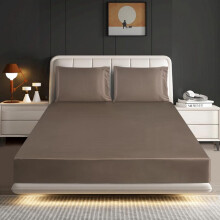 (MINK, DOUBLE) CHARKHAH Satin Fitted Sheet Set with 2 Pillowcases - Ultra-Soft, Deep Pockets, Machine Washable