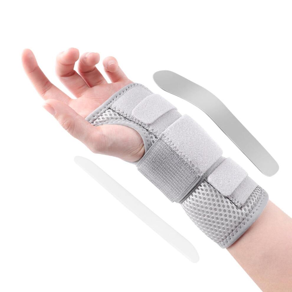 Wrist Supports with Metal Splint Hand Splints For Carpal Tunnel Left Hand Brace Size M (15-19cm) Thumb Support