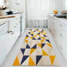 (Small Runner (80x150cm), Brio Printed Rug) Non Slip Shaggy Rugs & Printed Runner Soft Fluffy Carpets for Bedroom, Kitchen & Hallway