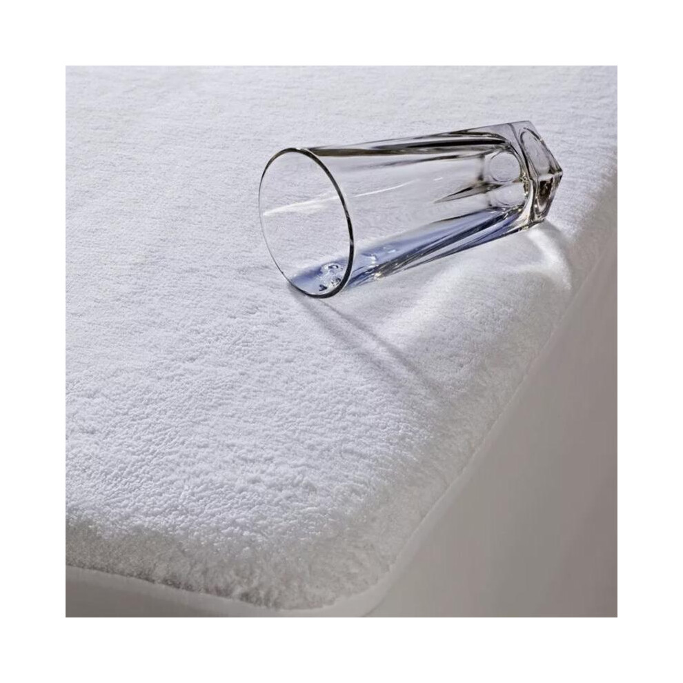 (Double) Luxury Waterproof Terry Towelling Fitted Mattress Bed Protector Cover-image-OPC-PKGMYJC-NEW