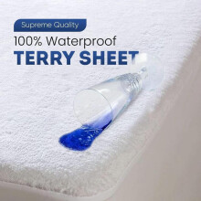 (King) Waterproof Terry Mattress Protector 30cm Extra Deep Fitted Bed Sheet Cover Non Noisy