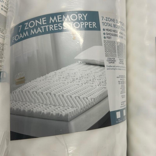 (King) 7 Zone Deluxe Memory Foam Mattress Topper - Single Double King Size Comfortable Bedding Solution 2