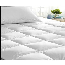(Single) 10cm Thick Foam Quilted Mattress Topper with Elastic Bands and Hollow Fiber Filling