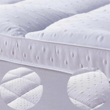 (Double) 3D Bubble Microfiber Luxury Mattress Topper , 5cm Deep, Extra Soft, Thick Box Shape with Elastic Corners for Single, Double, King Size Beds
