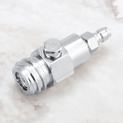 TR21-4 CO2 Tank Adapter with 3K Burst Disk, Brass Nickel-Plated