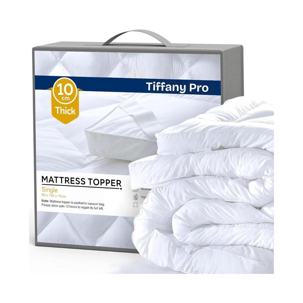 (Single) Premium Mattress Topper 4 (10cm) - Mattress Toppers in Various Sizes - 10 cm Thick Single Double King Queen Bed Sizes-image-OPC-PKGN9T5-NEW