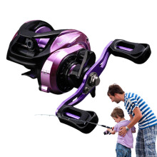 Fishing Reels Saltwater 6.3:1 Gear Ratio Ultra Smooth Drag Right Handed Purple For Bass Salmon Grouper