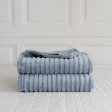 (Silver, King 200x240) Luxury Chunky Ribbed Cord Thermal Faux Fur Velvet Mink Throw Blanket Soft Warm Thick Bed Sofa Throw Double King