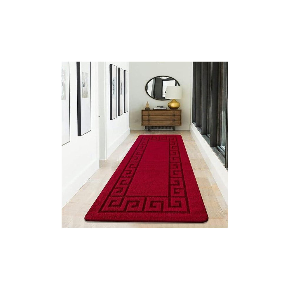 (Red - Gel Back 59, 60 x 110 cm) Non Slip Small Large Doormats, Hallway Kitchen Runner Rug Large Entrance Door Mat Indoor Floor Mats Washable-image-OPC-PKGNB8P-NEW