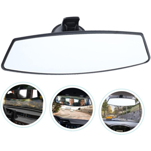 Car Rear View Mirror Interior Large Field View Wide Angle Design Enhanced Visibility Durable Construction Universal Fit 1