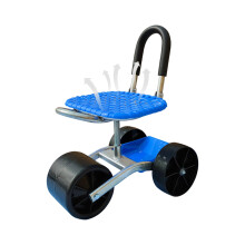 Rolling Garden Seat Height-Adjustable Roller Seat For Gardening Outdoor Use Weeding Garage Camping Stool