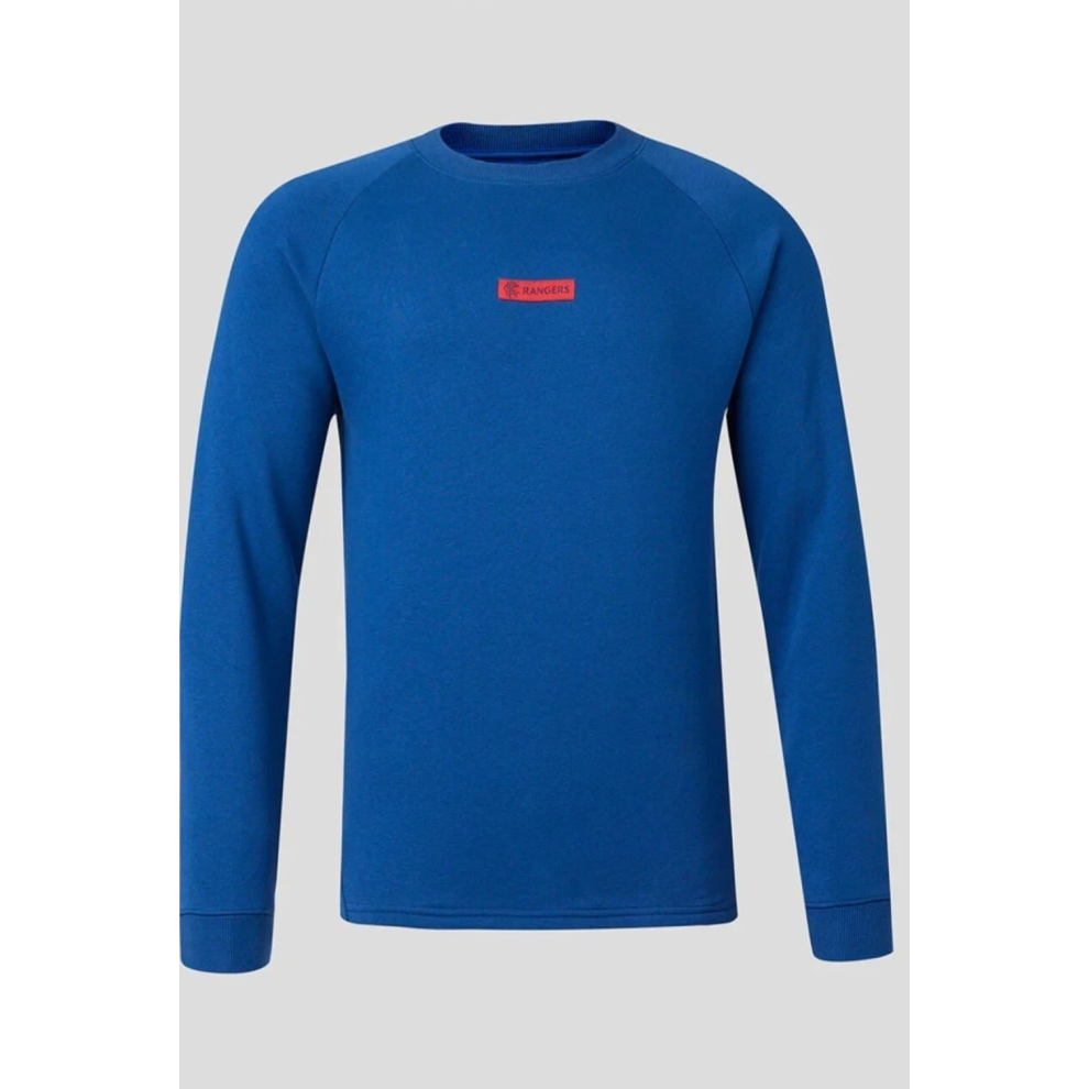 Fanatics Men's Blue (L) Rangers Sweatshirt Castore Football Top - New